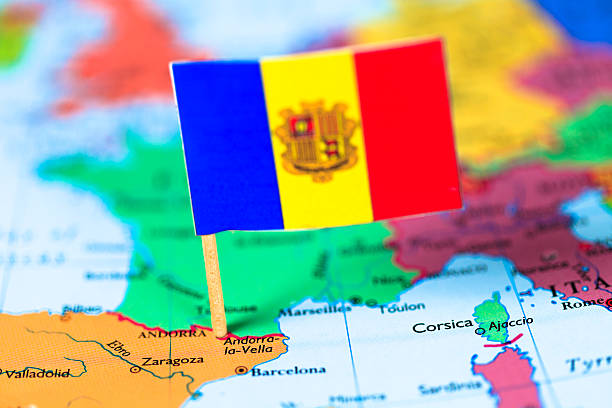istock Map and Flag of Andorra 175586027