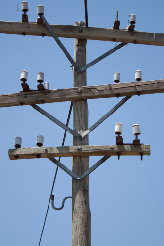 Old Telegraph Pole. Detail shots.