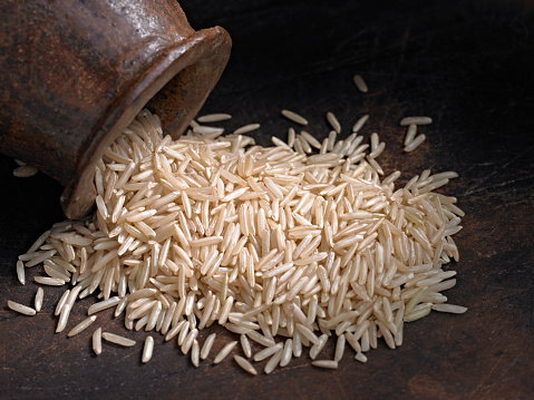 Close up of Basmati Rice.