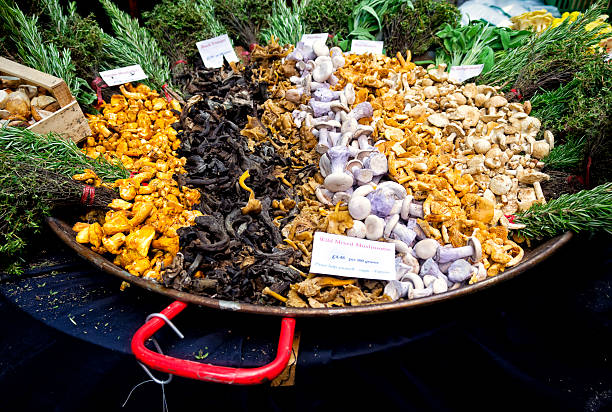 fresh Organic mushroom on a Farmersmarket
