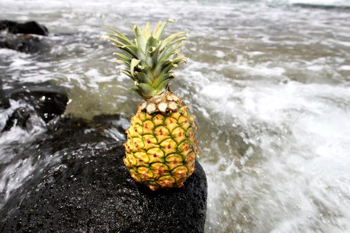 pineapple on beach