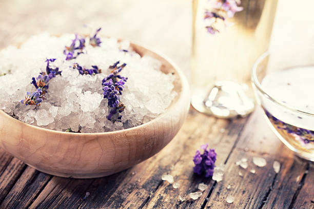 aromatherapy lavender bath salt and massage oil