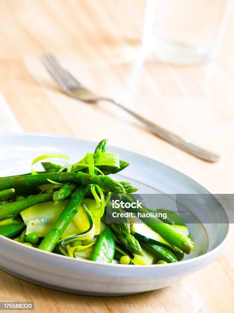 Spring Green Salad Stock Photo - Download Image Now - Asparagus, Appetizer, Dijon Mustard