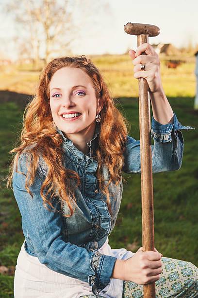 istock Woman outside by the barn 175588901