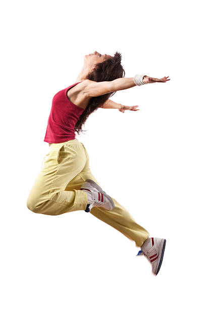 힙합 주말뿐이라도 female 댄서 뛰어내림 - women teenage girls jumping dancing 뉴스 사진 이미지