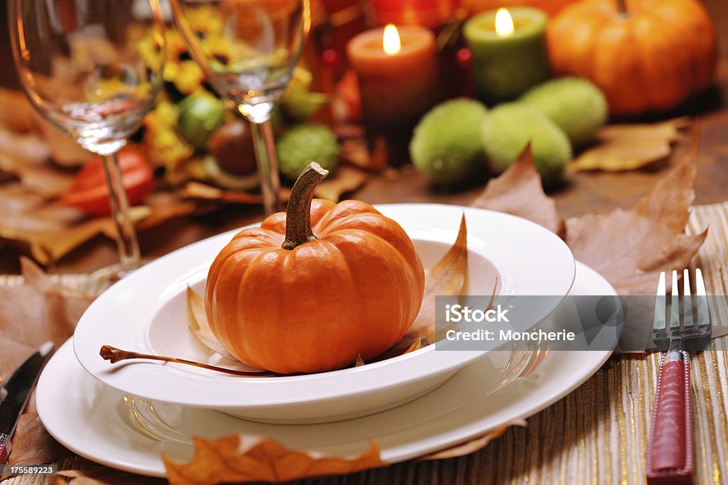 Thanksgiving table Thanksgiving - Holiday Stock Photo