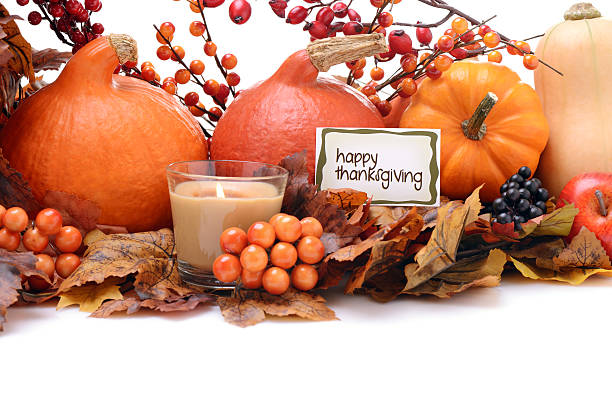 istock Autumn decoration on white with greeting card 175589477