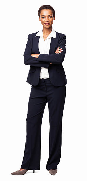 istock Businesswoman Standing With Hands Folded - Isolated 175590462