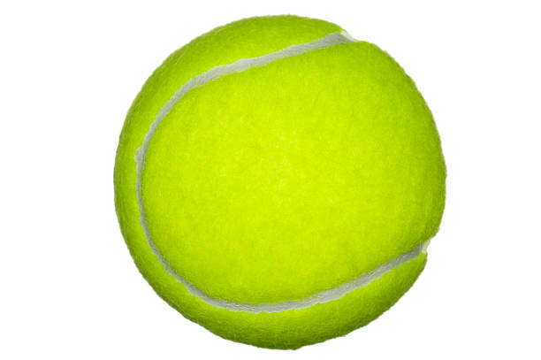 istock Isolated yellow tennis ball on white 175590589