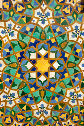 Arabic painted tiles texture