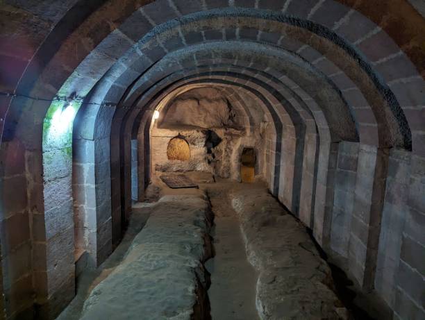 istock there is an old tunnel that has long benches in it 1755909254