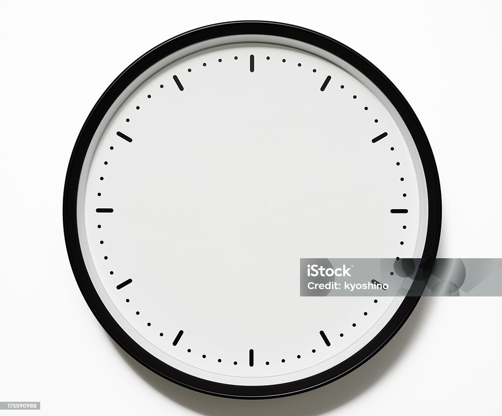 絶縁ショットのブランク白い背景の上の時計の文字盤 - 時計のロイヤリティフリーストックフォト