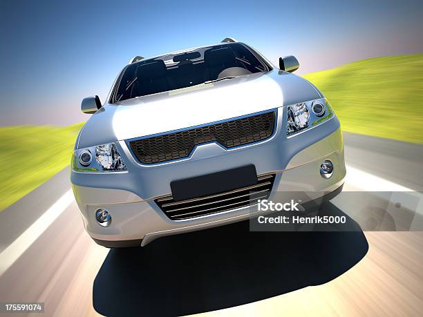 Suv Car Driving In The Countryside Stock Photo - Download Image Now - Car, Electric Car, Land Vehicle