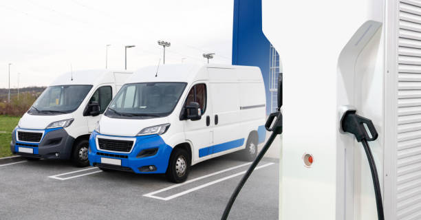 istock Vans are parked in row. Commercial fleet 1755931682