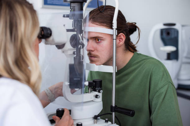 istock Ophthalmologist examining patient with slit lamp 1755937832