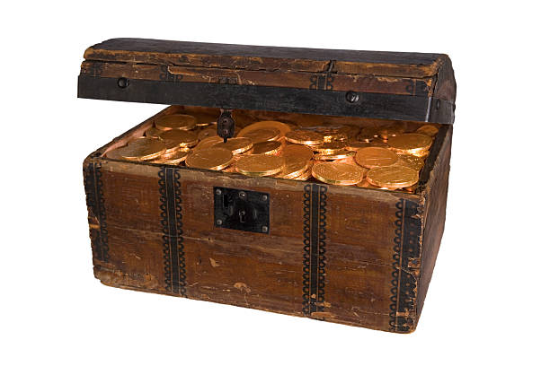 istock Treasure Chest with Gold Coins 175593818