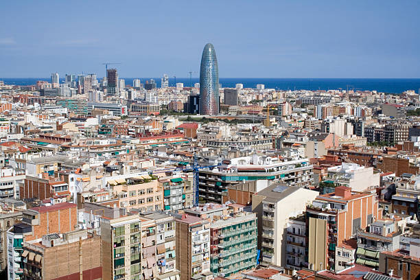 istock Panoramic aerial view of Barcelona cityscape 175594304