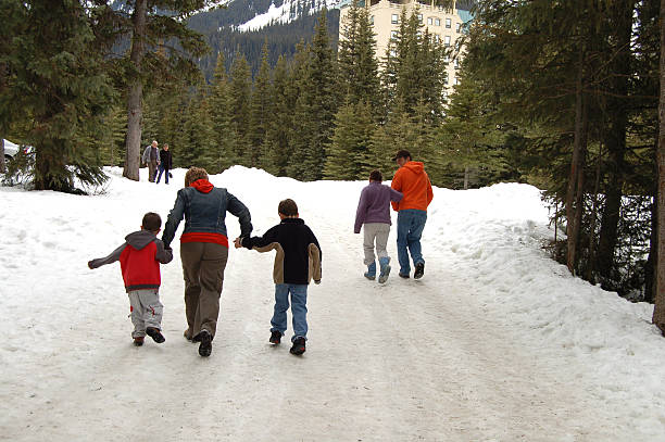 Family of five Lake Louise