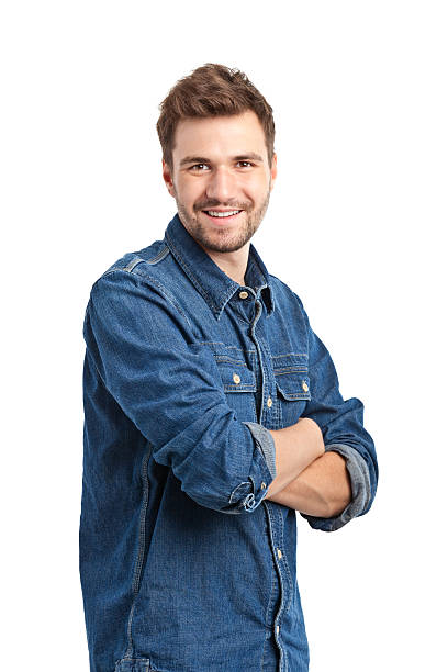 istock young handsome man in jeans shirt 175596472