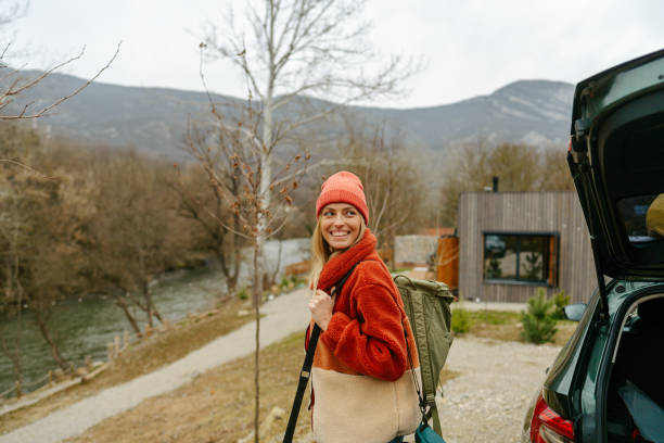 istock Arrival in the cabin house 1755965121