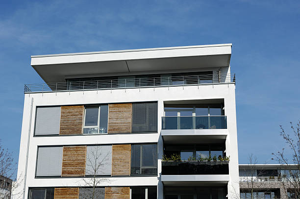 istock Modern white apartment house / penthouse 175596726