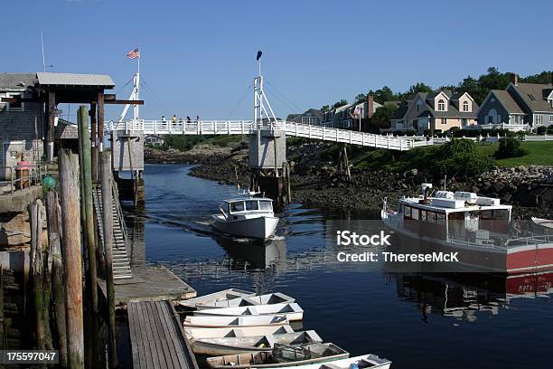 Lobster Boat On Maine Inlet Stock Photo - Download Image Now - Maine, Adult, American Culture