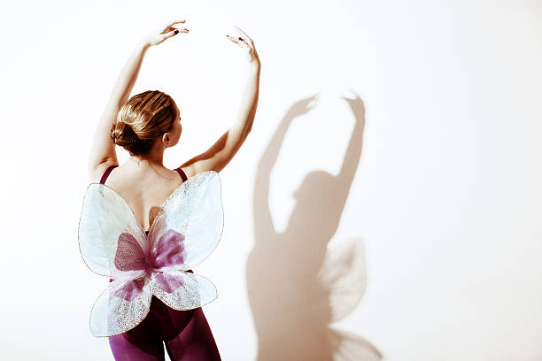 ballerina young girl dancing ballerina ballerina shadow stock pictures, royalty-free photos & images