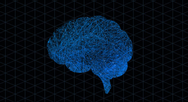 istock Brain graphic, neuro pattern and digital illustration with science hologram and mind connections. Black background, art and neuroscience pathway of intelligence, circuit system and cerebral lines 1755974647