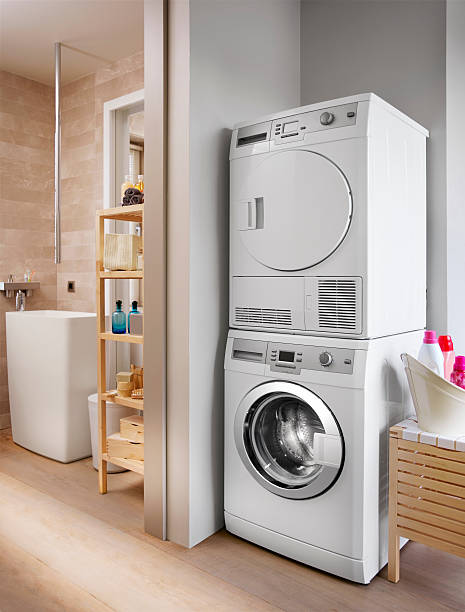 istock Washing machine and dryer in the bathroom 175597816
