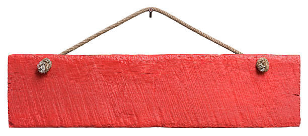 istock Old red weathered white wood signboard. 175597843