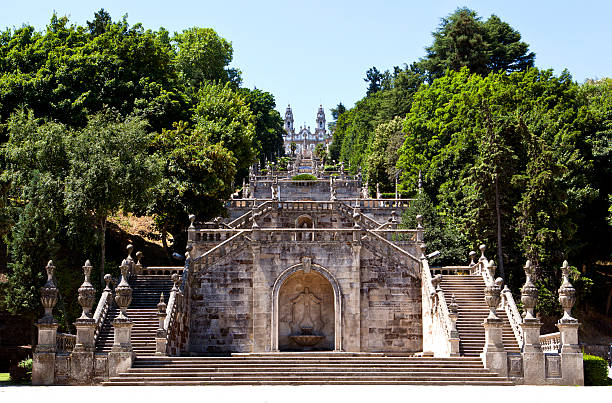 Lady of Remedies in Lamego stock photo