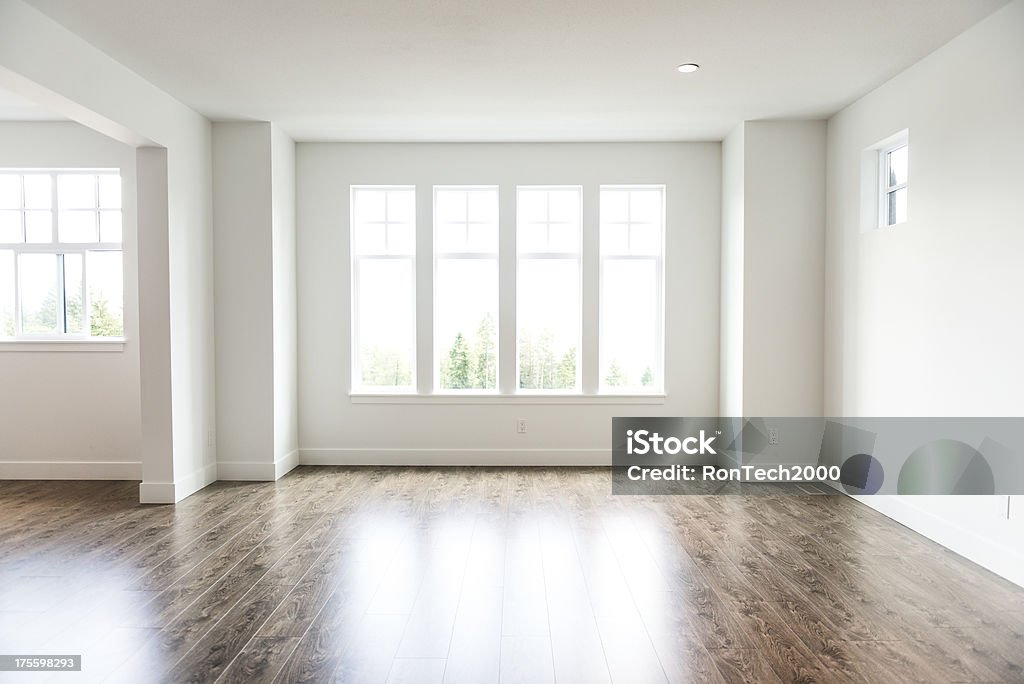 Ready To Move In empty living room / waiting for on owner to / furnish it with stuff Window Stock Photo