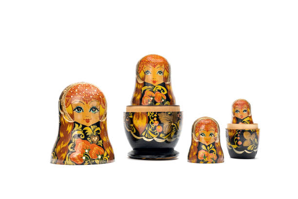 istock Group of Russian Dolls Matryoshka isolated on white background. 1755982983