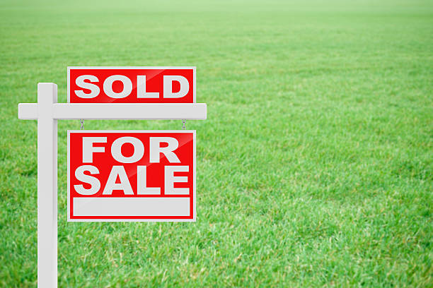 Real Estate Sign stock photo