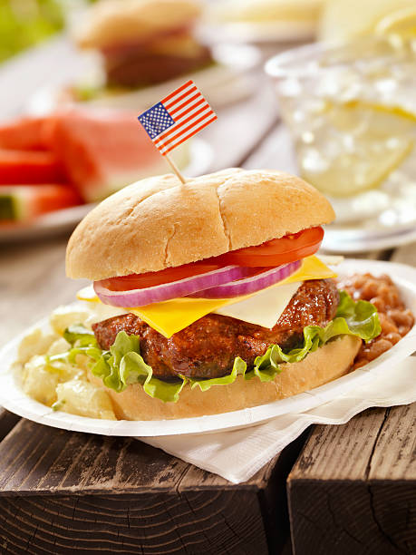 istock All American Cheeseburger and Lemonade 175598800