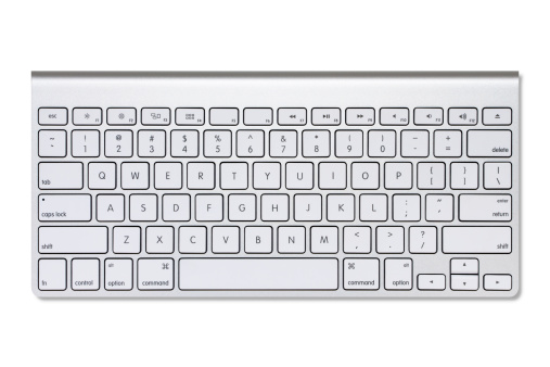 Computer keyboard with clipping paths.