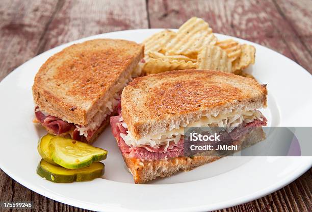 Reuben Sandwich Stock Photo - Download Image Now - Reuben Sandwich, Sandwich, Corned Beef