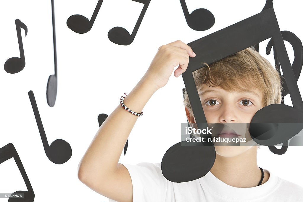 Notas musicais ataque - Foto de stock de Nota Musical royalty-free