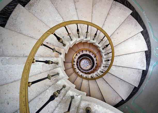 Spiral staircase stock photo