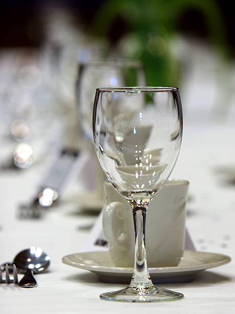 istock Wine Glass on Banquet Table 175600271