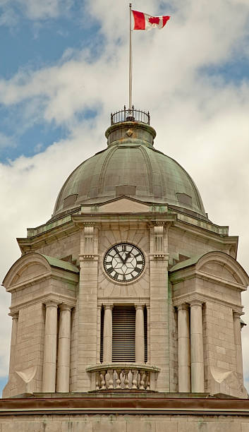 istock Dome with clock and Canadian Flag 175600799
