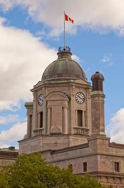 istock Domed Building flies Canadian flag 175600802
