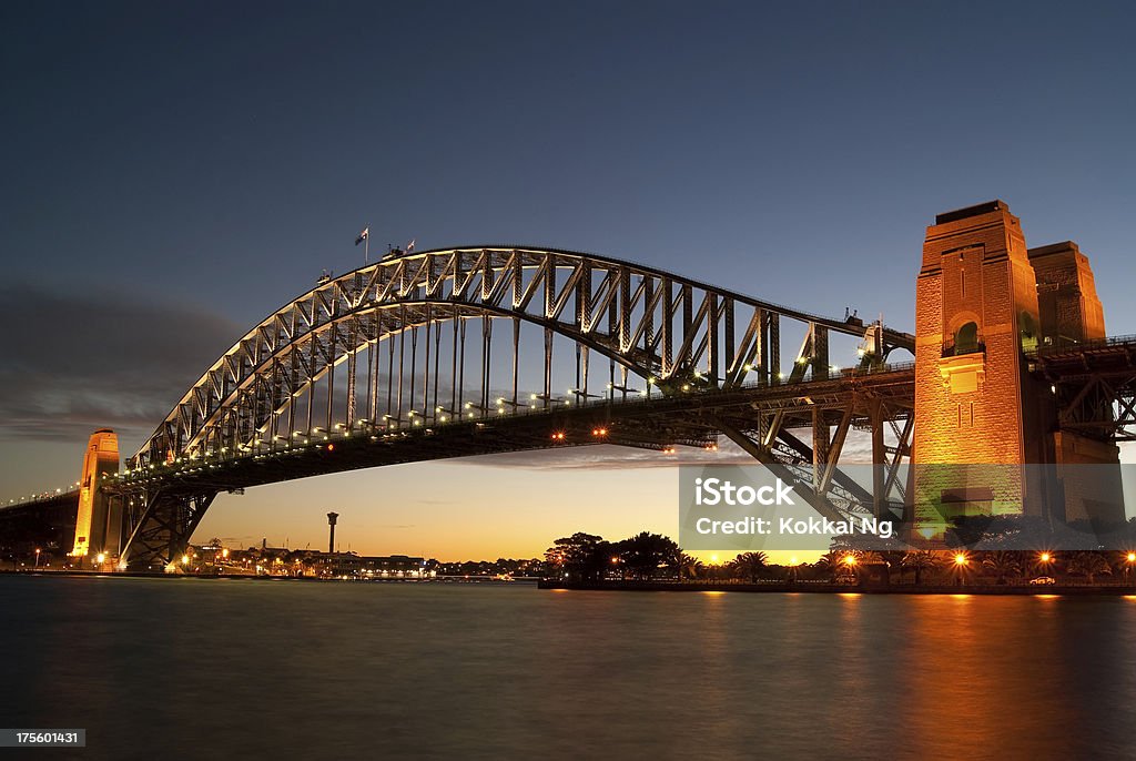 Sydney Harbour Bridge - Lizenzfrei Abenddämmerung Stock-Foto