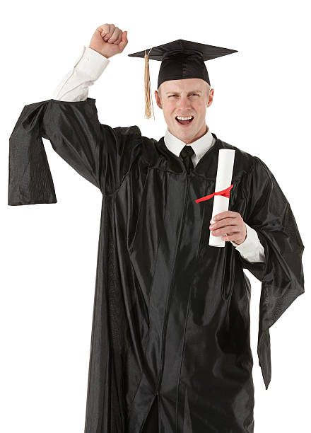 istock Male graduate celebrating his success 175601693