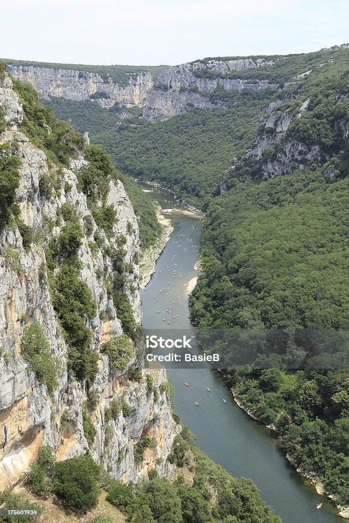 Kajakfahren in der Ardéche, Frankreich - Lizenzfrei Gorges de l'Ardèche Stock-Foto