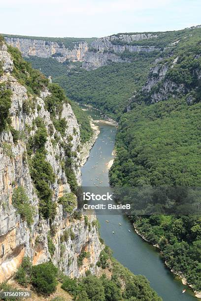 Kajakfahren In Der Ardéche Frankreich Stockfoto und mehr Bilder von Gorges de l'Ardèche - Gorges de l'Ardèche, Ardeche, Biegung