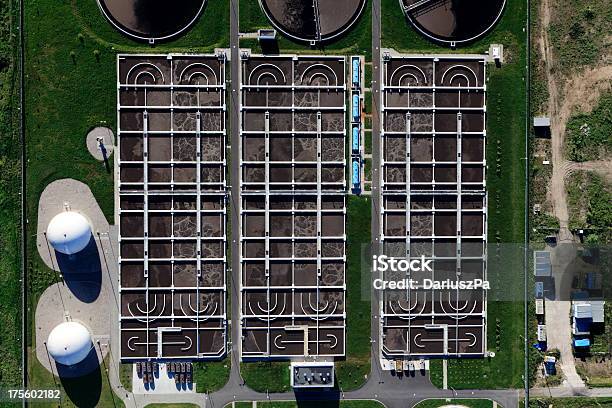 Aerial Photo Of Sewage Treatment Plant Stock Photo - Download Image Now -  Above, Aerial View, Beauty Treatment - iStock