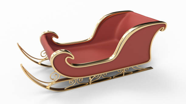 istock The christmas sliegh, Santa's Sled, 3d render. isolate on white 1756026661