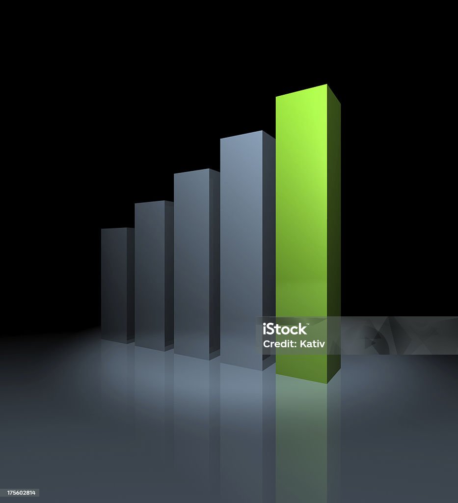 3 D gráfico de crescimento - Foto de stock de Finanças royalty-free