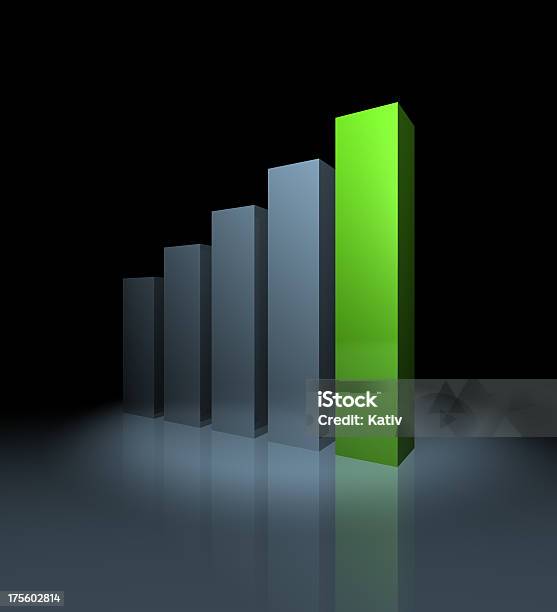 Foto de 3 D Gráfico De Crescimento e mais fotos de stock de Finanças - Finanças, Progresso, Aprimoramento